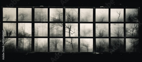 real flat bed scan of black and white hand copy contact sheet with 12 empty film frames 120mm film photo placeholder photo