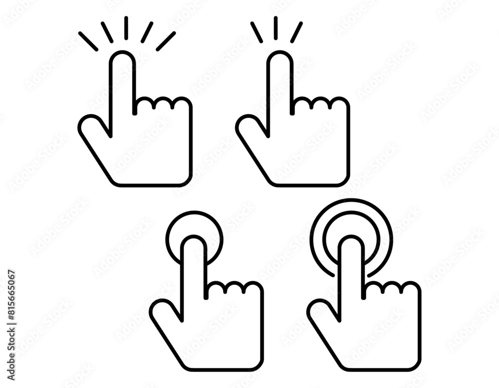 Obraz premium 指差しアイコン セット