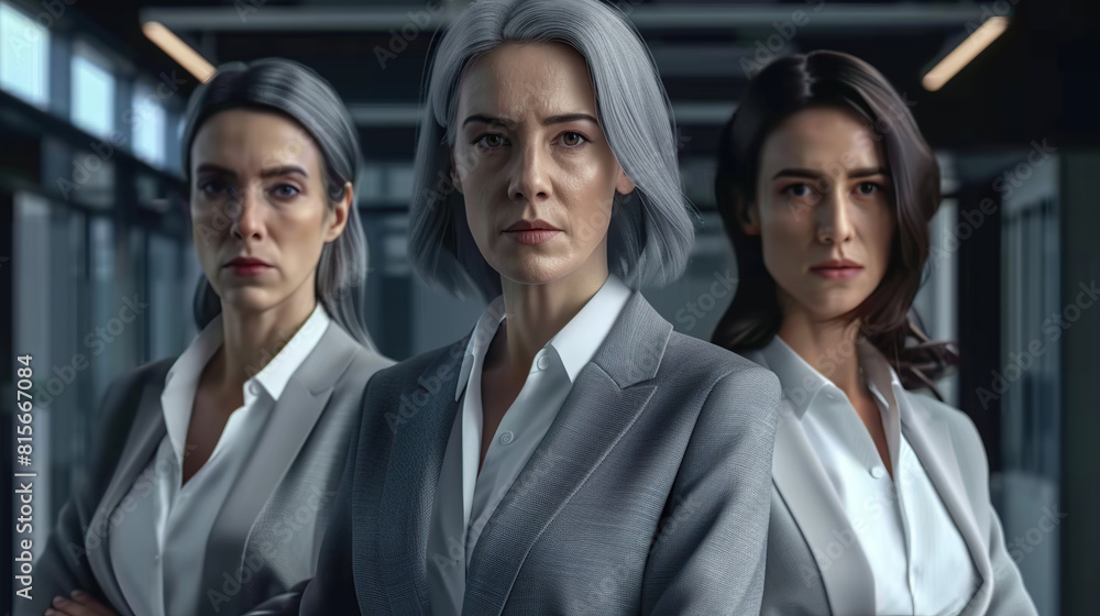Group of confident female executives ,looking at the camera. Generative AI Group of confident female executives ,looking at the camera. Generative AI