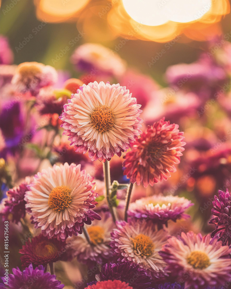 Colorful flowers in bloom Colorful flowers in bloom