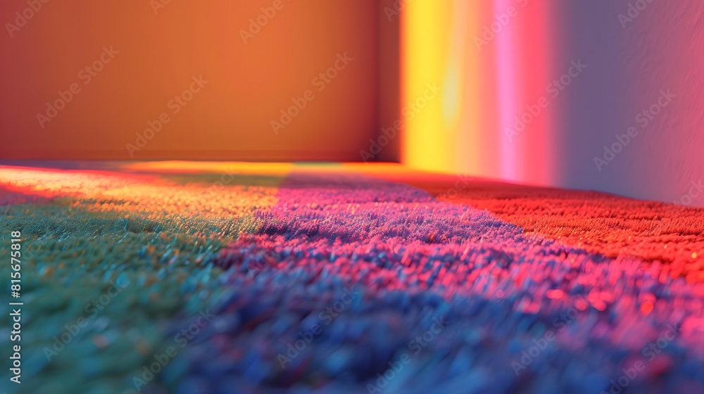room scene with colorful carpet : Generative AI room scene with colorful carpet : Generative AI