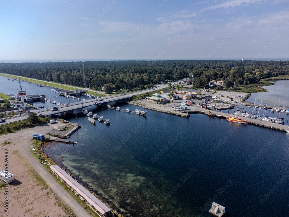 custom made wallpaper toronto digitalA collection of small boats arranged in a picturesque harbor : Sweden, Ales stenar