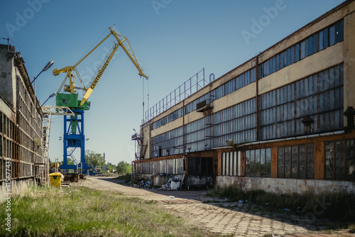 abandoned shipyard, rust, decay, ships