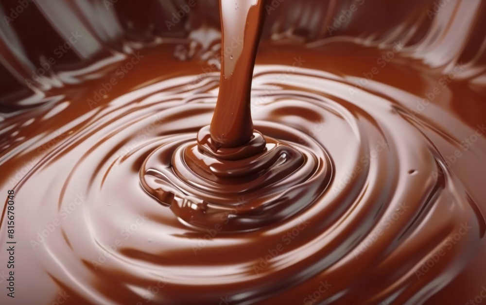 Pouring Liquid Chocolate Close-up Pouring Liquid Chocolate Close-up
