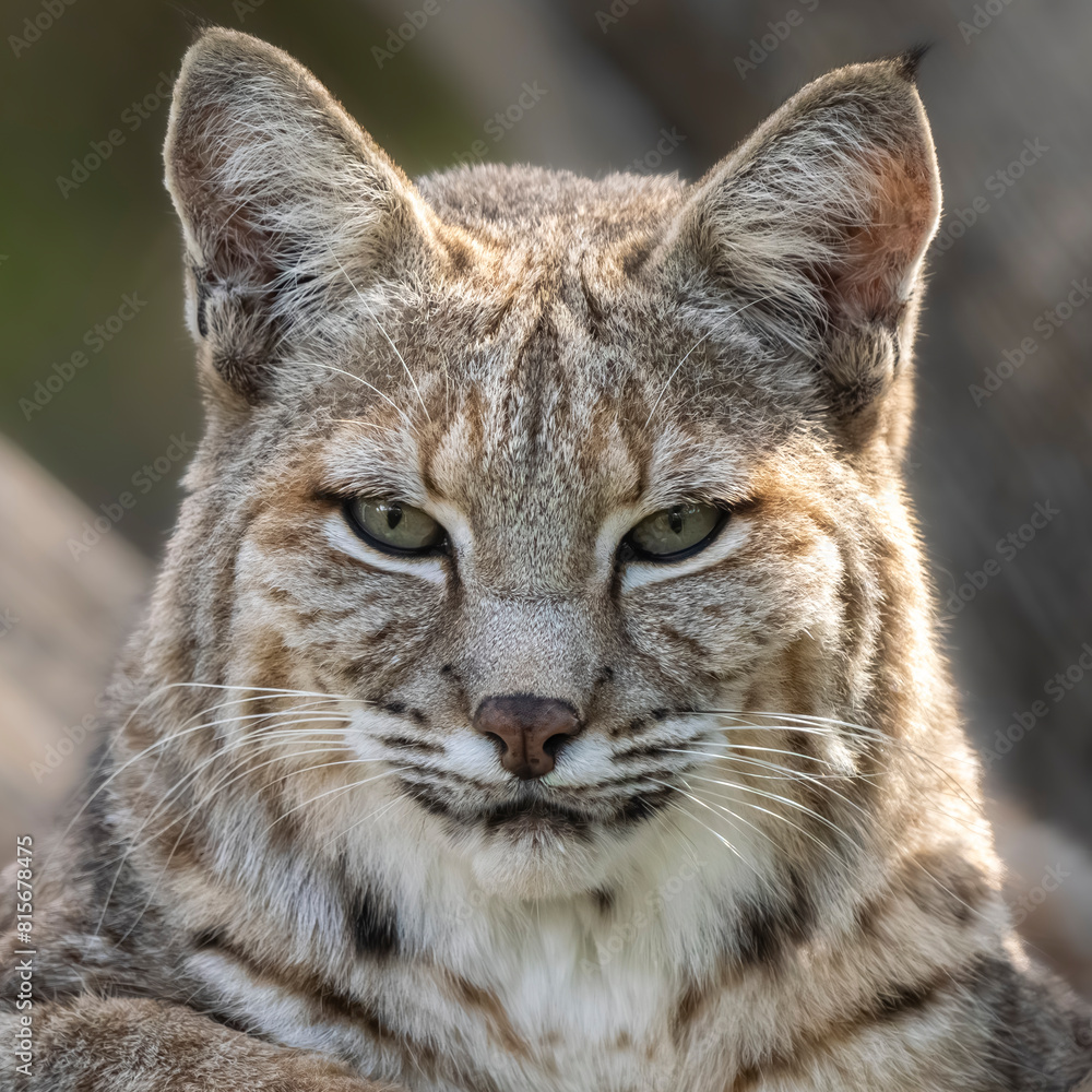Closeup portrait of a bobcat in Florida Closeup portrait of a bobcat in Florida