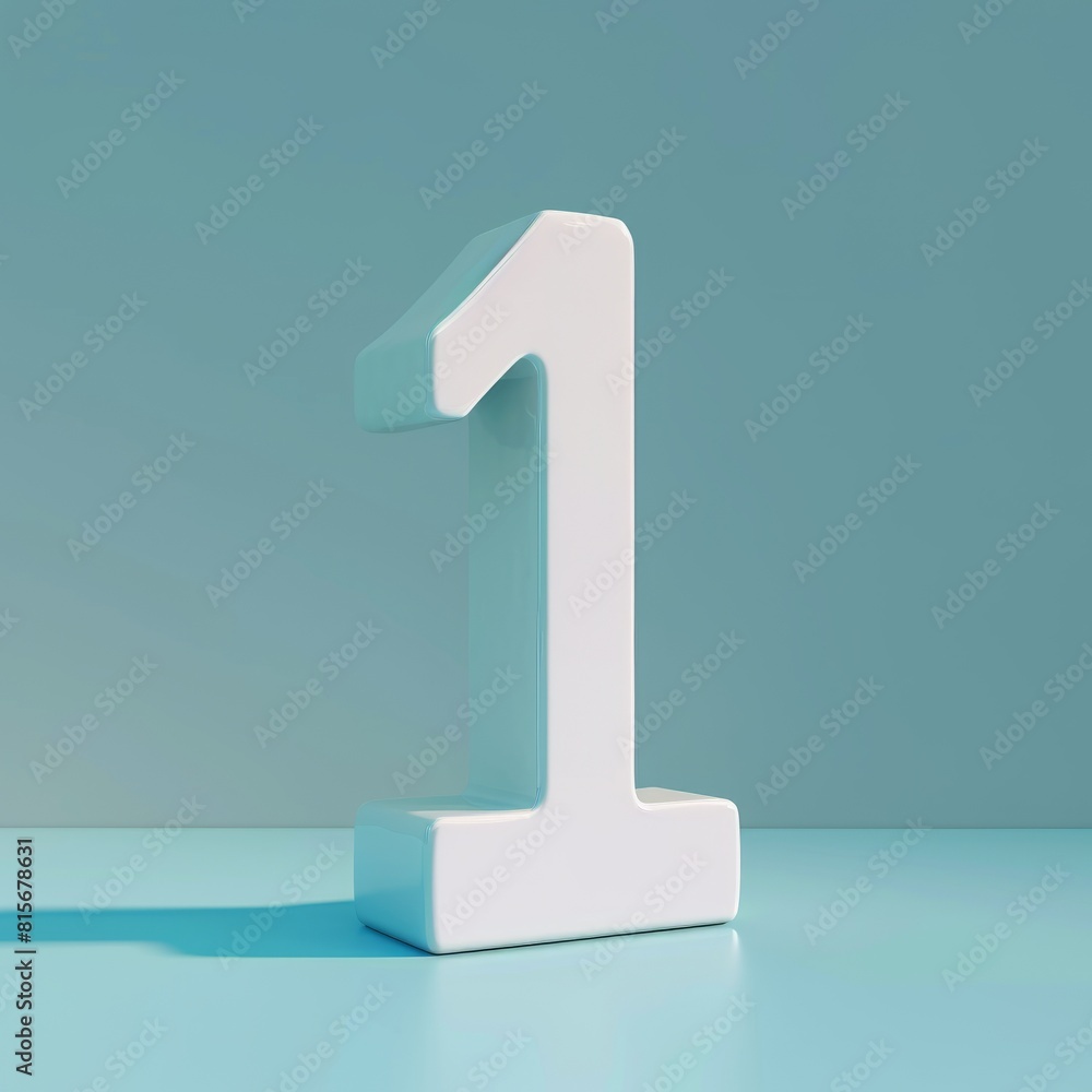 A white Plastic Number A white Plastic Number