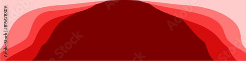 red multi layers papercuts background gradient vector banner Abstract realistic papercut decoration textured with cardboard wavy layers. Carving art. Cover layout material design template.