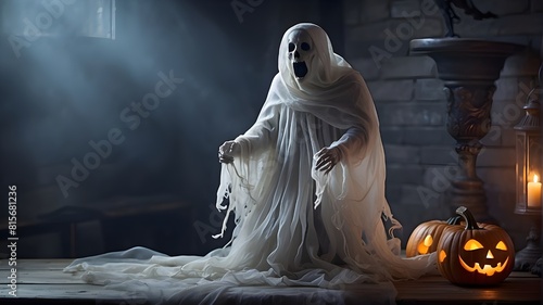 Halloween ghostly figure photo