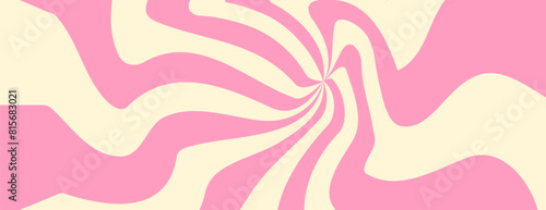 Sweet Strawberry Milk Background. Pink Ice Cream Spiral Backdrop. Candy Confectionary Abstract Frame for Banner and Advertising Template.