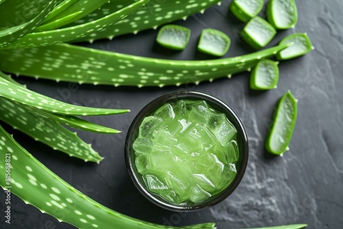 Organic Aloe vera care products. Water gel. Generate Ai
