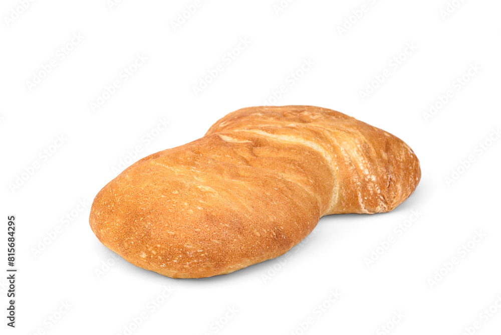 Wheat ciabatta isolated on white background. Wheat ciabatta isolated on white background.