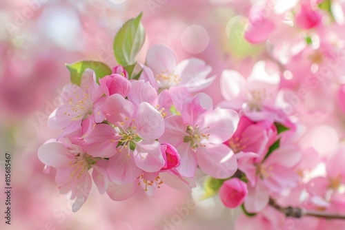 Bloom Tree. Southern Crabapple Blossom in Pink for Springtime