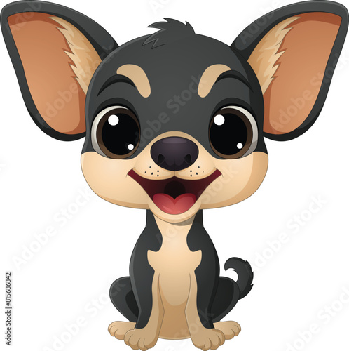 Cartoon happy Chihuahua dog breed