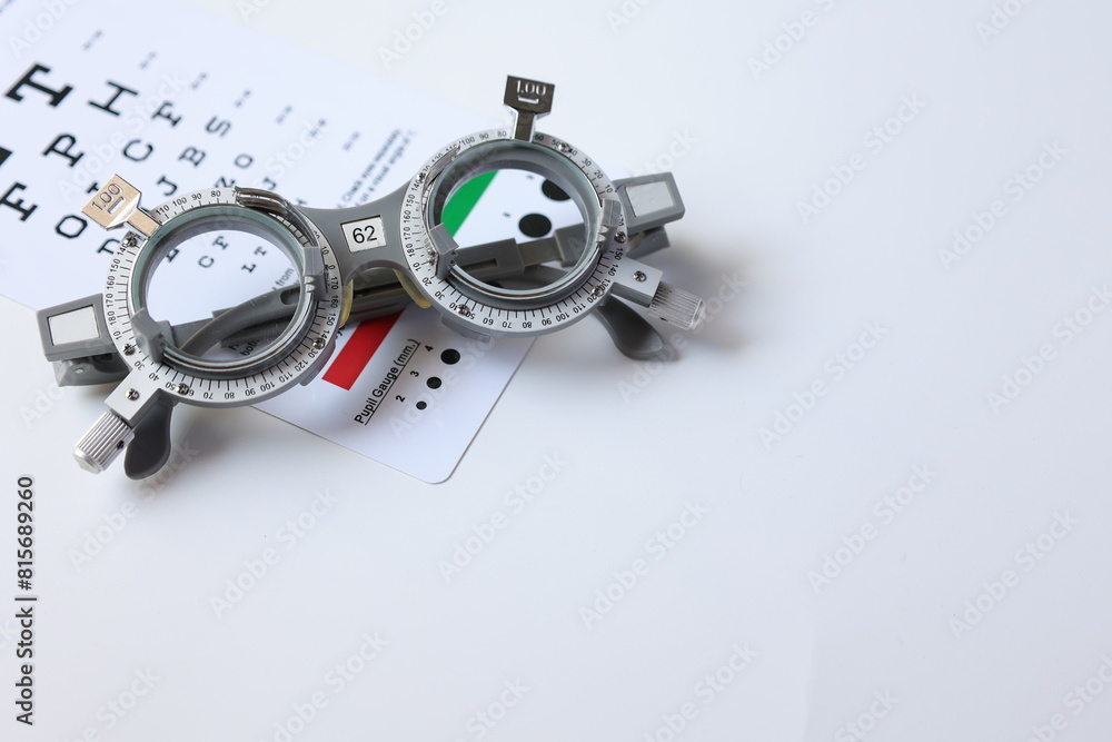Trial frame glasses for eye test Trial frame glasses for eye test