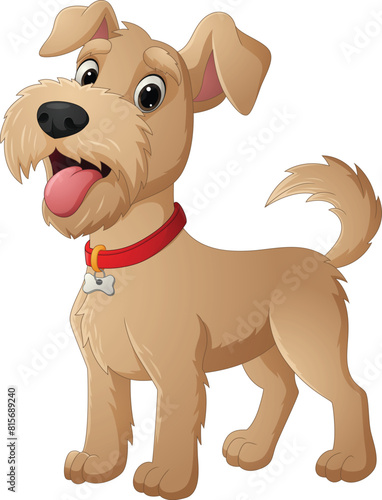 Cartoon funny lakeland terrier dog