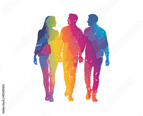 Silhouette of LGBTQ people isolated Silhouette vector stock illustration Concept of homosexual