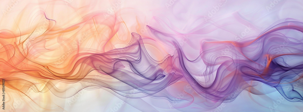 a serene abstract artwork featuring gentle drifts of smoke floating softly across the canvas. 