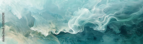 a serene abstract artwork featuring gentle drifts of smoke floating softly across the canvas.