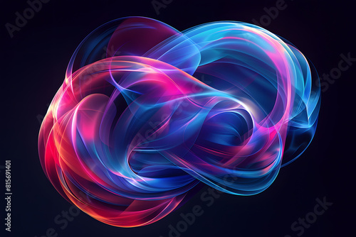 Holographic motion shape isolated on black background