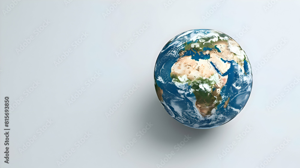Blue planet earth isolated on white background with clipping path.generative ai Blue planet earth isolated on white background with clipping path.generative ai