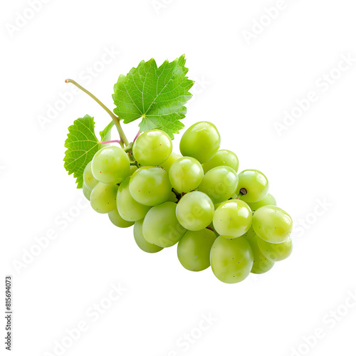Green grapes isolated on transparent background