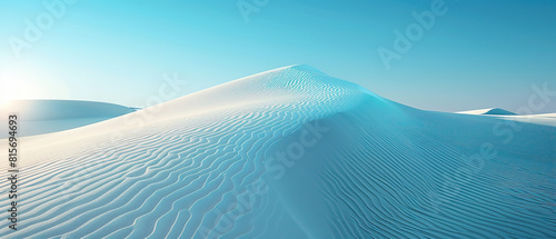 Premium nature photography  prime lens  wide shot  contemporary  current  very modern background  wallpaper  texture  backdrop of huge sand dunes in the desert  isolated. Sunny  bright  clear blue sky