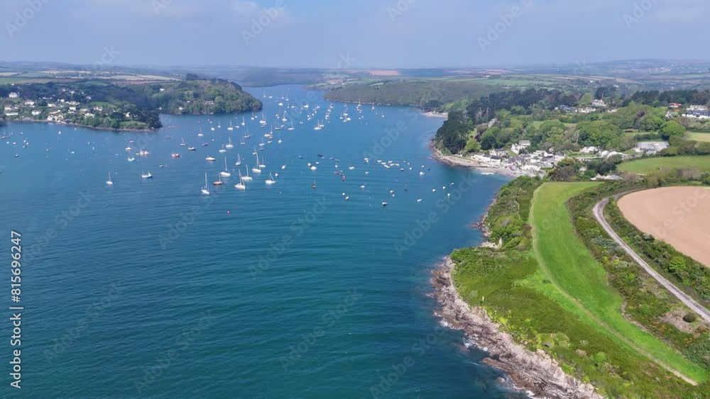 Aerial view of the Helston River in Cornwall, UK Aerial view of the Helston River in Cornwall, UK