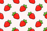 Pattern of cartoon strawberries.