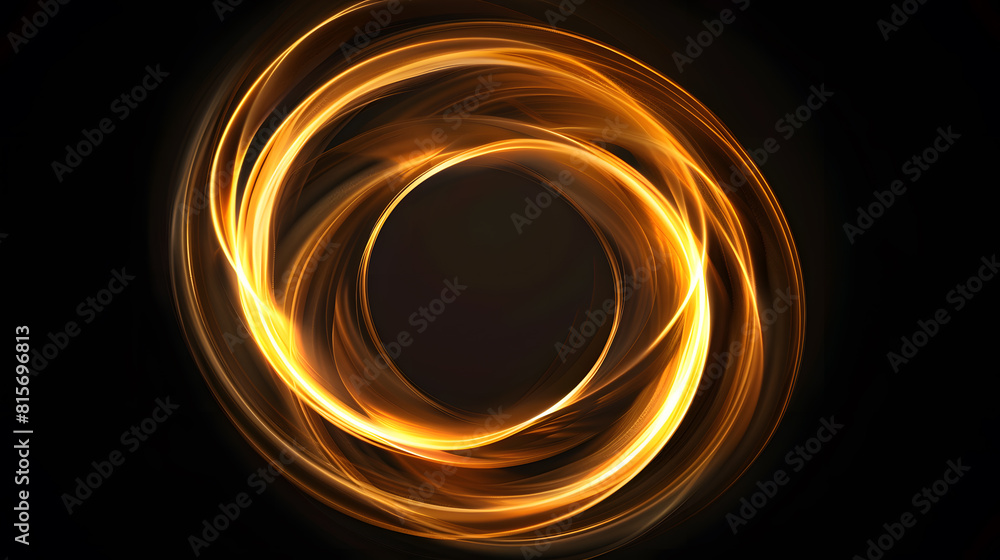 Glowing luminous swirl isolated on black background Glowing luminous swirl isolated on black background