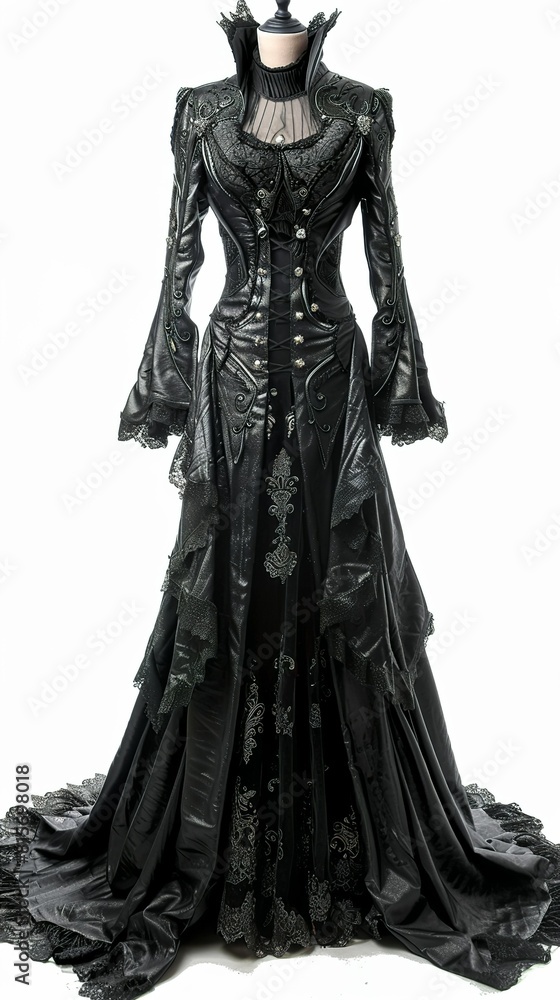 Black dress fashion presentation stylist mockup design