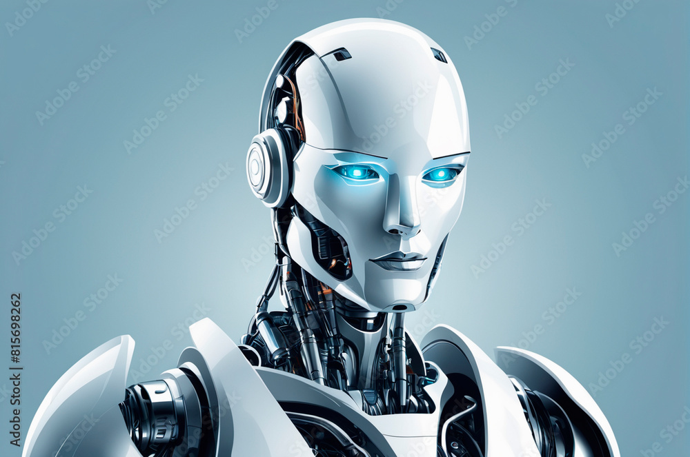 Artificial intelligence is a robot, vector style in the world of digital computers. Generative AI Artificial intelligence is a robot, vector style in the world of digital computers. Generative AI