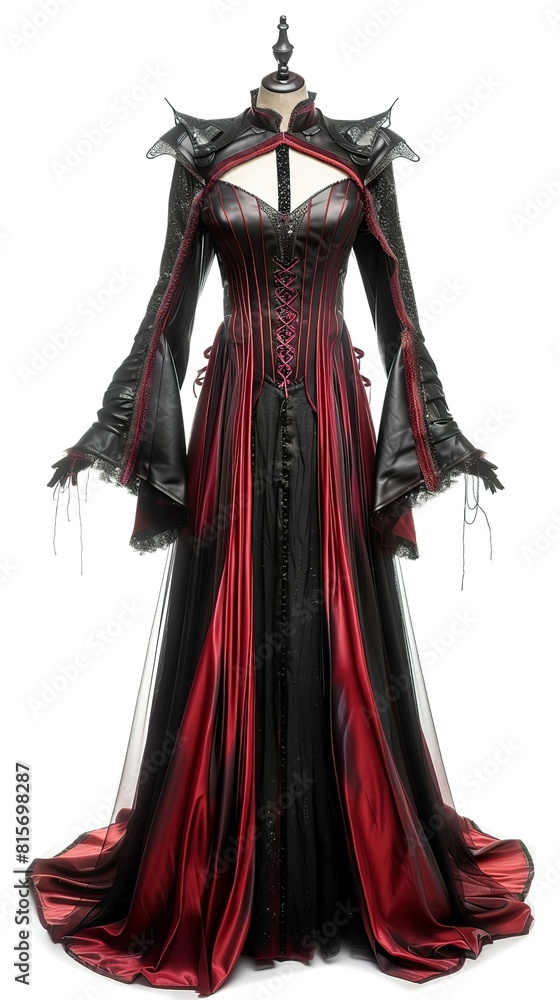 Black and red dress fashion presentation stylist mockup design Black and red dress fashion presentation stylist mockup design