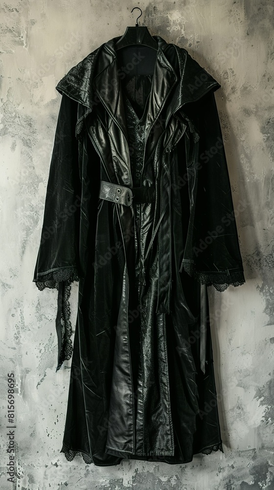 Naklejka premium Elegant black dress fashion and clothing mockup stylish branding template