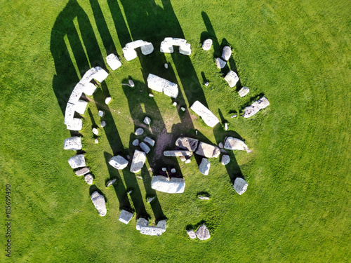 Quadro su tela Drone view of Stonehenge and Wiltshire Countryside in England, UK