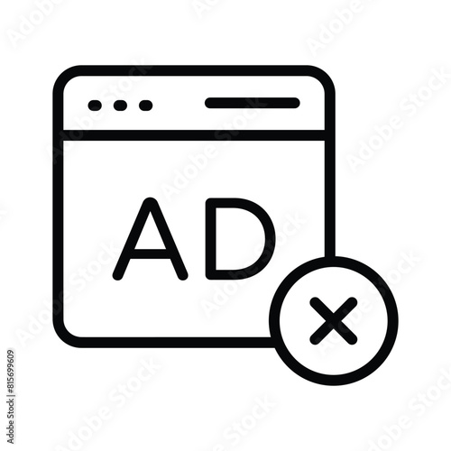 No ads, ad block vector design easy to use and download