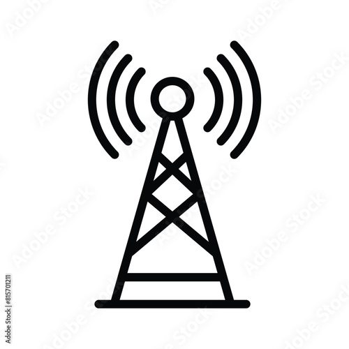 A broadband network antenna icon design, premium vector