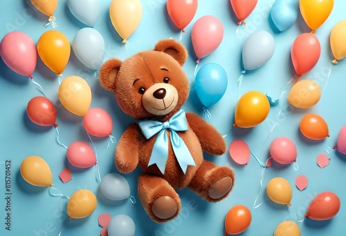 teddy bear and balloons