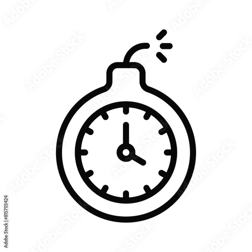 Deadline, timebomb, limited time offer icon design