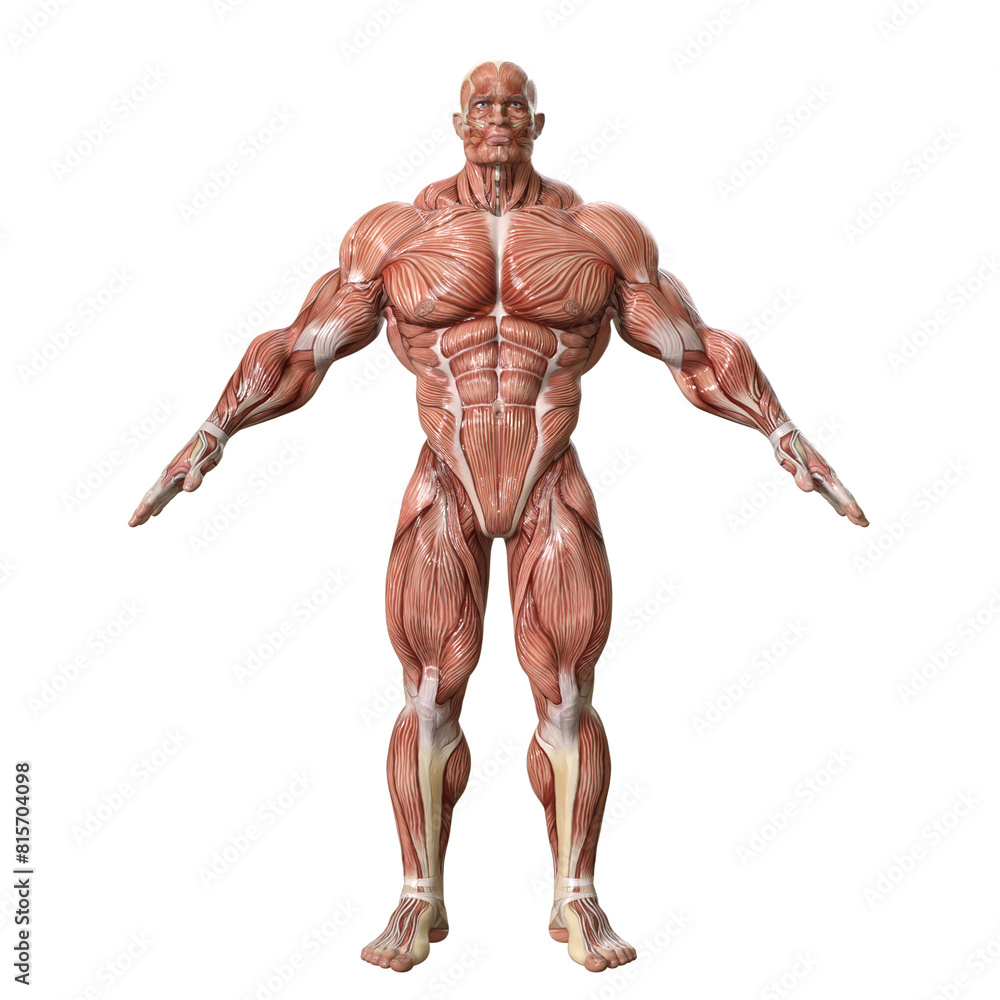 Bodybuilder with muscle Character isolated 3d rendered illustration Bodybuilder with muscle Character isolated 3d rendered illustration