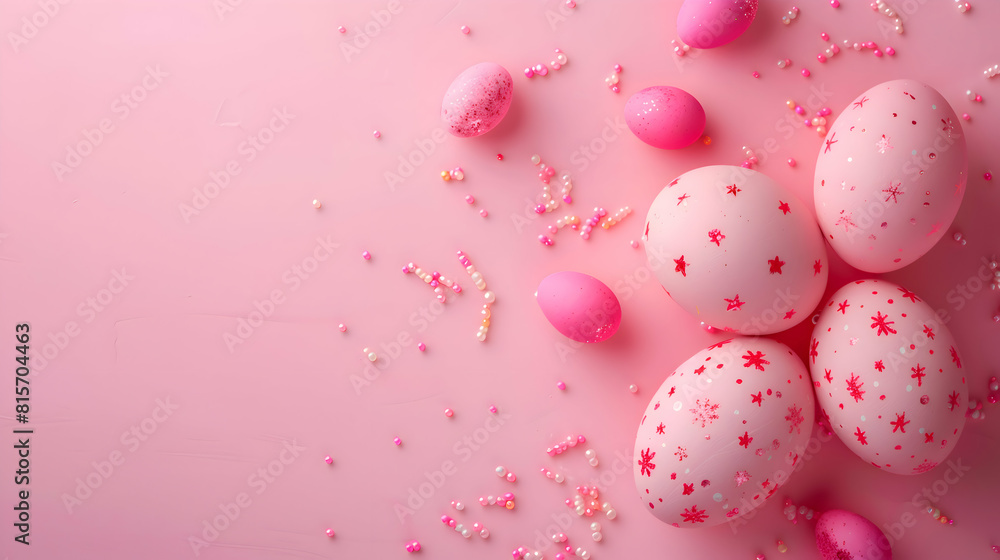 Easter egg on a pink background.Generative Ai Easter egg on a pink background.Generative Ai