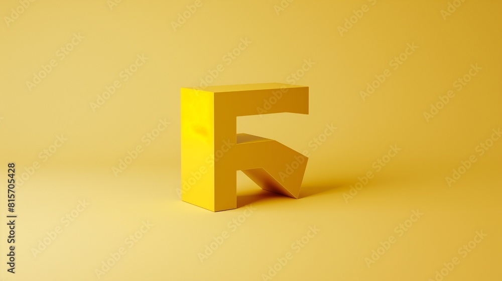Hyper-realistic, ultra-detailed photograph of a Two-dimensional minimal logo, Yellow F Hyper-realistic, ultra-detailed photograph of a Two-dimensional minimal logo, Yellow F