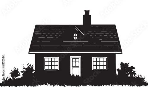 silhouette of a house