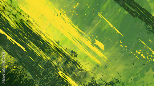 Abstract green background with yellow ,generative ai
