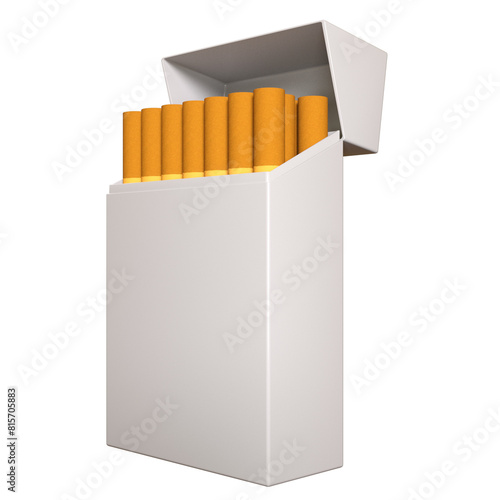 Box display cigarette package isolated 3d rendered illustration