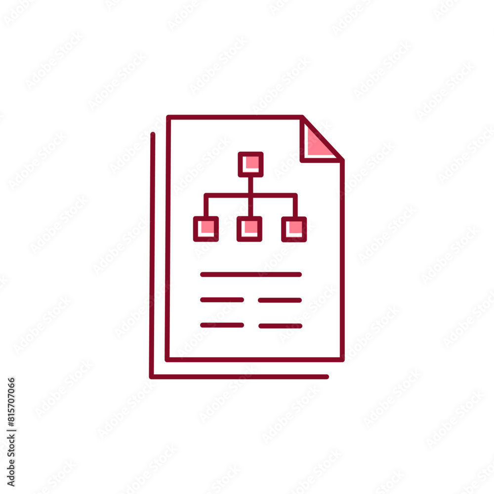 Fototapeta premium Scenario Analysis Vector Illustrtaion Icon Design