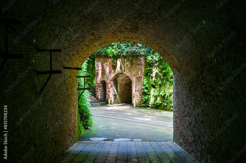 Naklejka premium 東京湾にある無人島の猿島