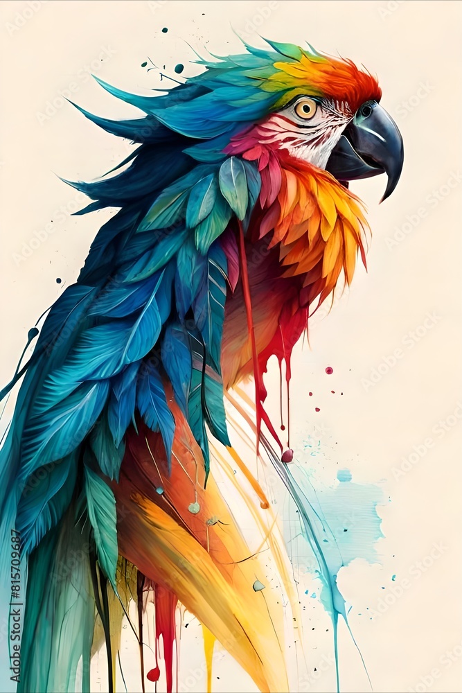 Obraz premium parrot on a branch