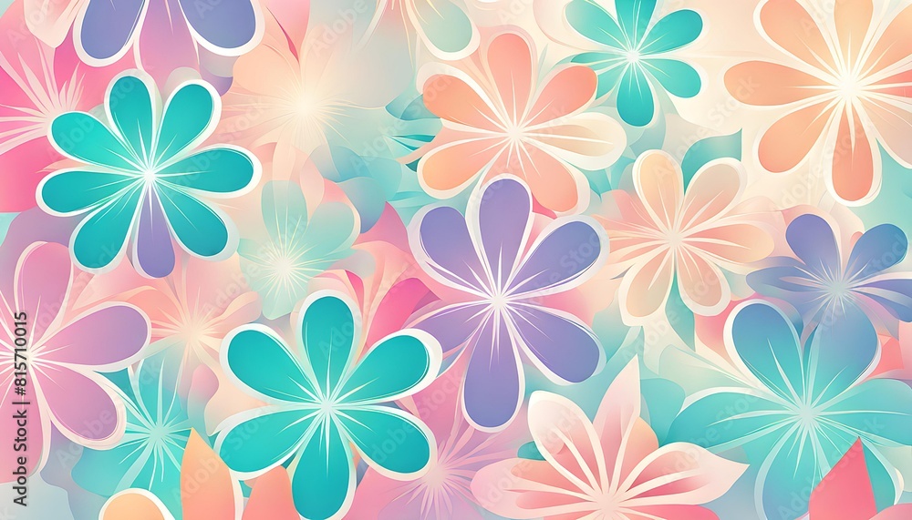 Pastel Flowers Illustration Background Pastel Flowers Illustration Background