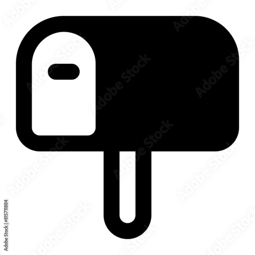 Letter Box Icon in Solid Style photo