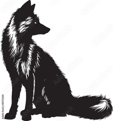 silhouette of a fox